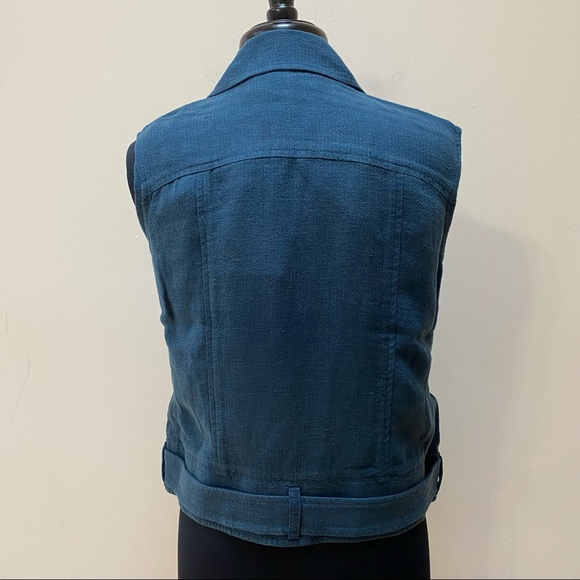 NEW Elizabeth And James  Blue Tegan Biker Vest - Picture 4 of 8